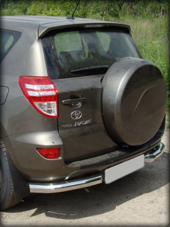 Toyota Rav-4 2010-2012г.в.-Защита заднего бампера "уголки" d-76